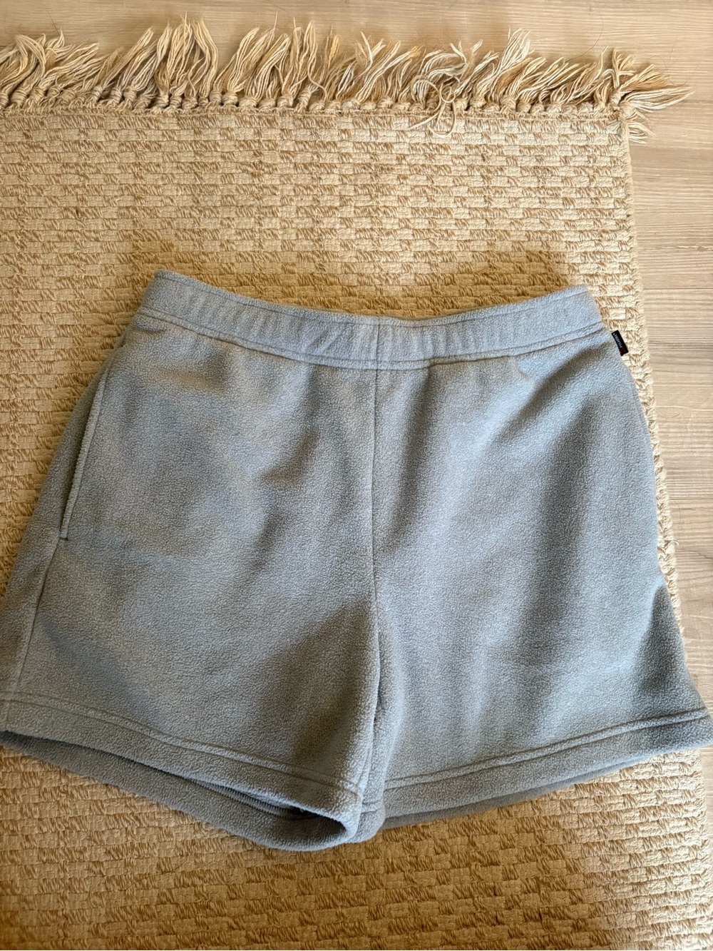 Aritzia Women's Fleece Athletic Shorts in Light Gray